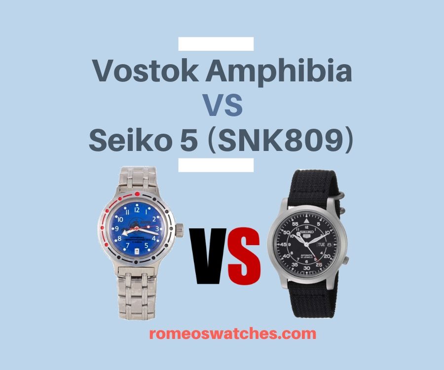 You are currently viewing Vostok Amphibia vs Seiko 5 (SNK809)