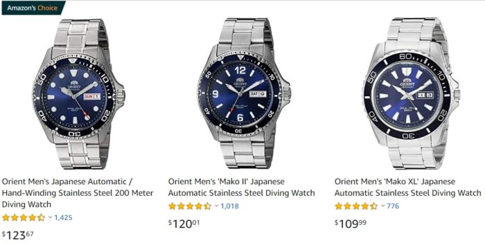 Amazon Orient diver watch