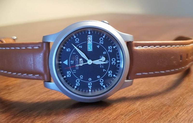 Seiko snk807 laying on side